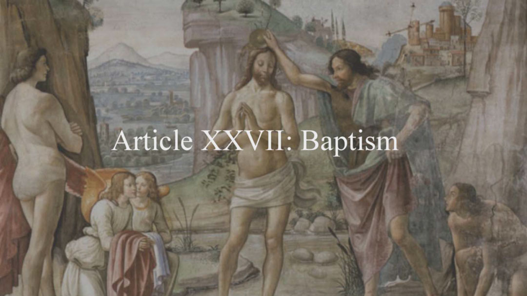 Article XXVII: On Baptism